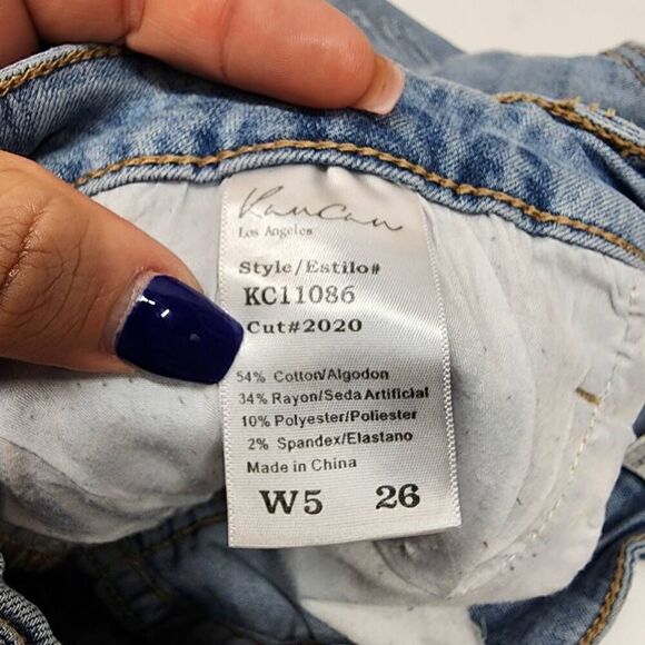 KanCan Cutoff Distressed Denim Women's Jean Shorts Size 5 - Picture 8 of 8